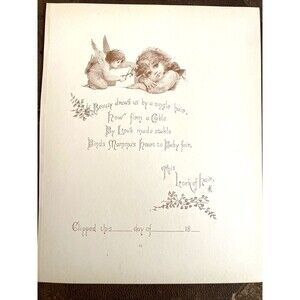 Vintage Ephemera Baby Room Decor Angel Illustration